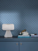 Boråstapeter Pippi Tapete – Blaues Retro-Vogelmuster | 4844