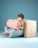 Wigiwama - Corduroy Rainbow Playset / play set - 75x49x37cm - Brown Sugar