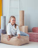 Wigiwama - quadratischer Pouf - brauner Zucker