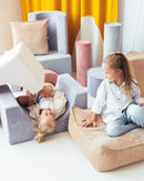 Wigiwama - quadratischer Pouf - brauner Zucker