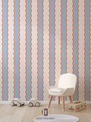 bobbin striped wallpaper yellow nursery childrens wallpapers kids decor 