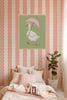 Nursery art prints posters for children duck cute decor kids room