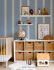 Papier peint College Stripe - bleu et jaune
