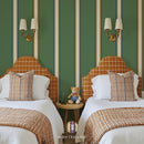 Carta da parati College Stripe - Cream and Green