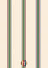 Tapete College Stripe - Grün, Rot und Blau