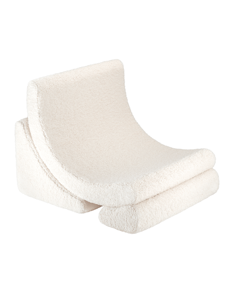 Wigiwama - Cream Teddy Moon Chair 