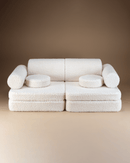 Wigiwama Settee - Modular Speelbank - Teddy Creme White