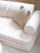 Wigiwama Settee - Modular Speelbank - Teddy Creme White