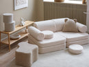 Wigiwama Settee - Modular Speelbank - Teddy Creme White
