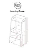 Curve Lab - Torre de aprendizaje de madera Montessori - Roble