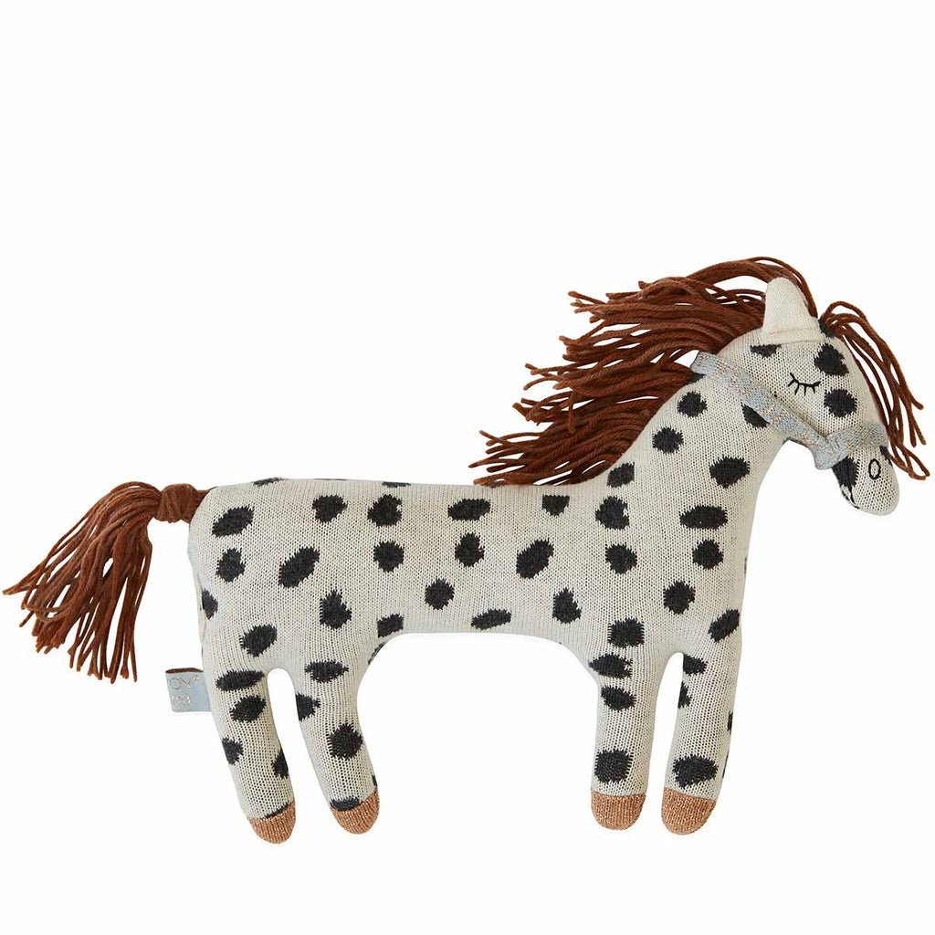 Oyoy Mini Darling Kuscheltier - Kleines Pelle Pony - Offwhite / Schwarz