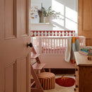 behangrand ruiten rood kinderkamer Dekornik Border Diamonds with Stars Red
