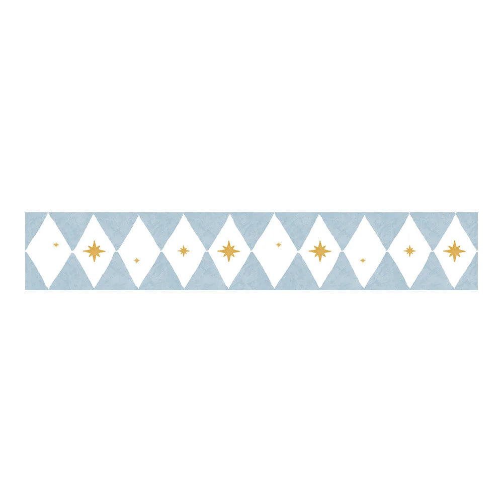 behangrand ruiten sterren kinderkamer Dekornik Border Diamonds with Stars