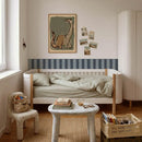 behangrand strepen blauw kinderkamer Dekornik Spanish Stripes Blue