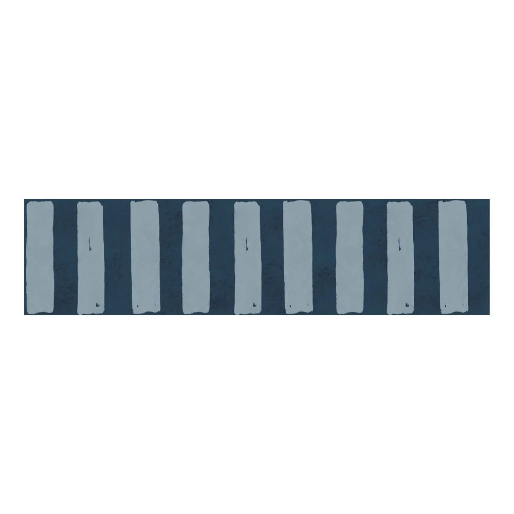 behangrand strepen blauw kinderkamer Dekornik Spanish Stripes Blue