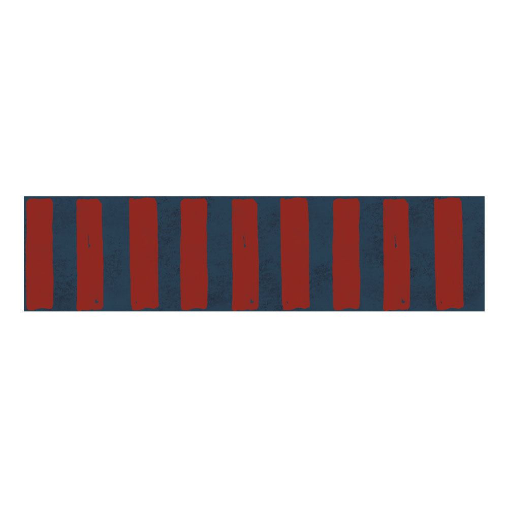 behangrand strepen rood kinderkamer Dekornik Spanish Stripes Red