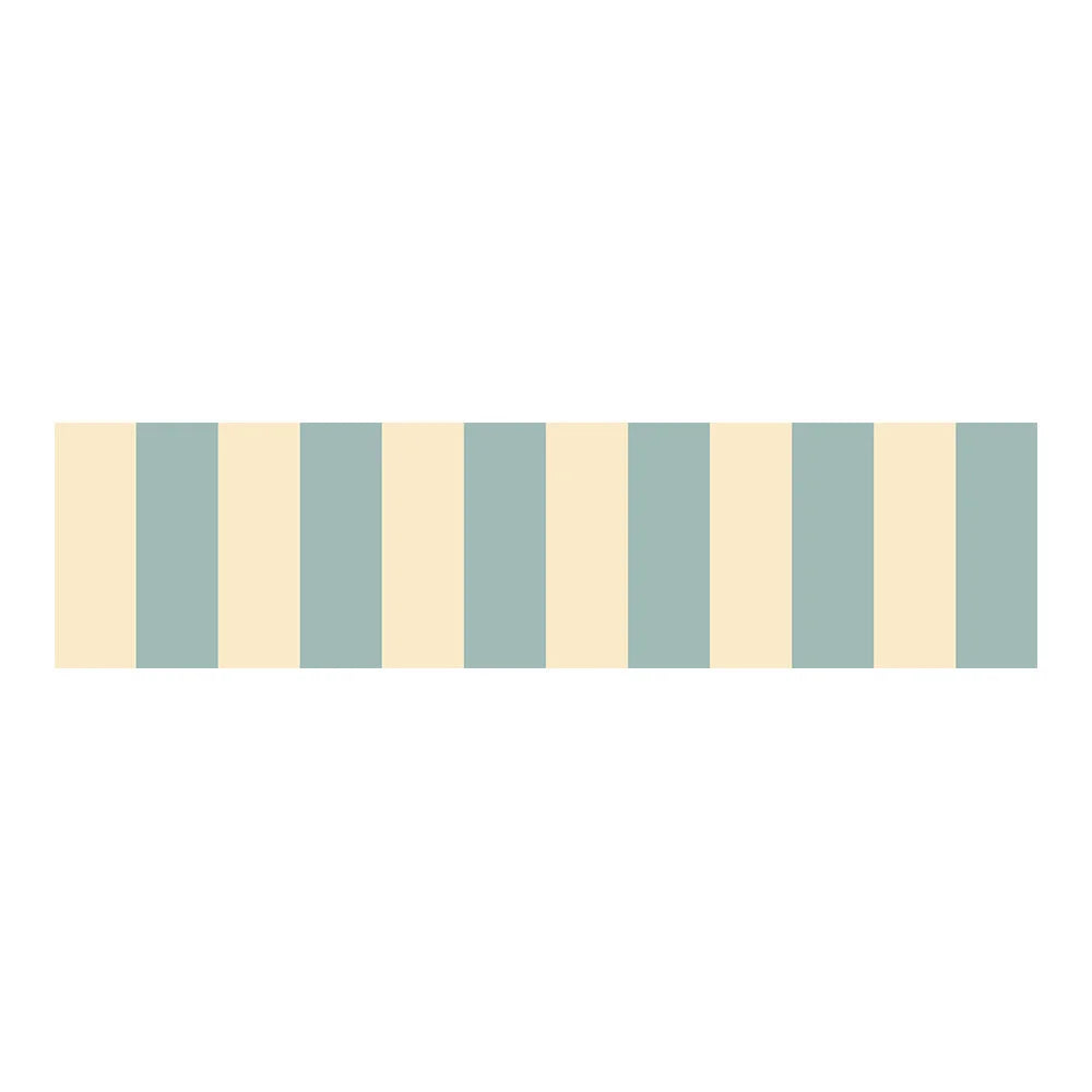 behangrand strepen beige blauw kinderkamer Dekornik Border Nostalgia