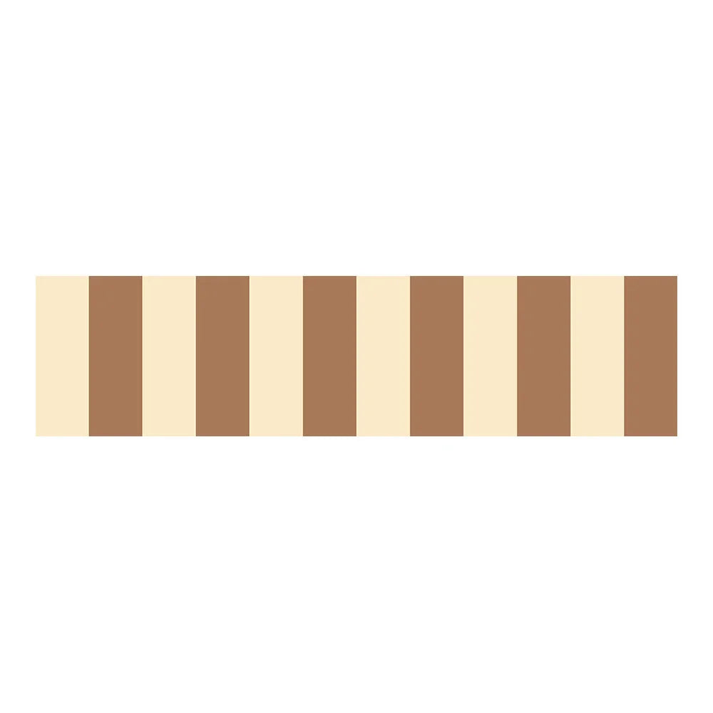 behangrand strepen beige bruin kinderkamer Dekornik Border Nostalgia Brown