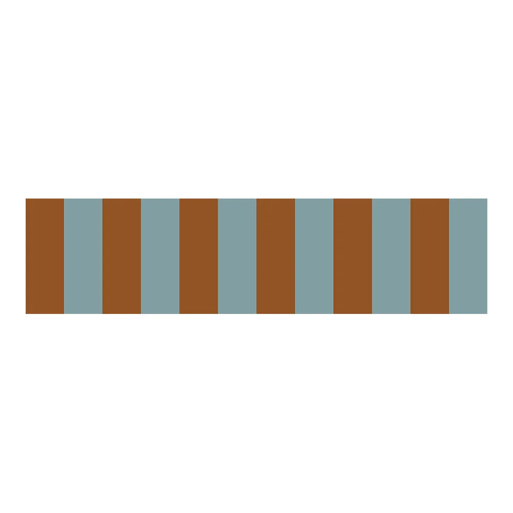 behangrand strepen blauw bruin kinderkamer Dekornik Border Nostalgia Blue Brown