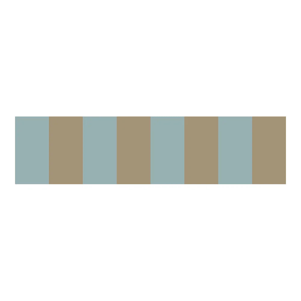 brede behangrand strepen blauw bruin kinderkamer Dekornik Border Wide Blue Brown