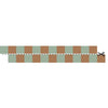 smalle behangrand blokjes groen bruin kinderkamer Dekornik Border Slim Brown Green