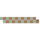 smalle behangrand blokjes groen bruin kinderkamer Dekornik Border Slim Brown Green