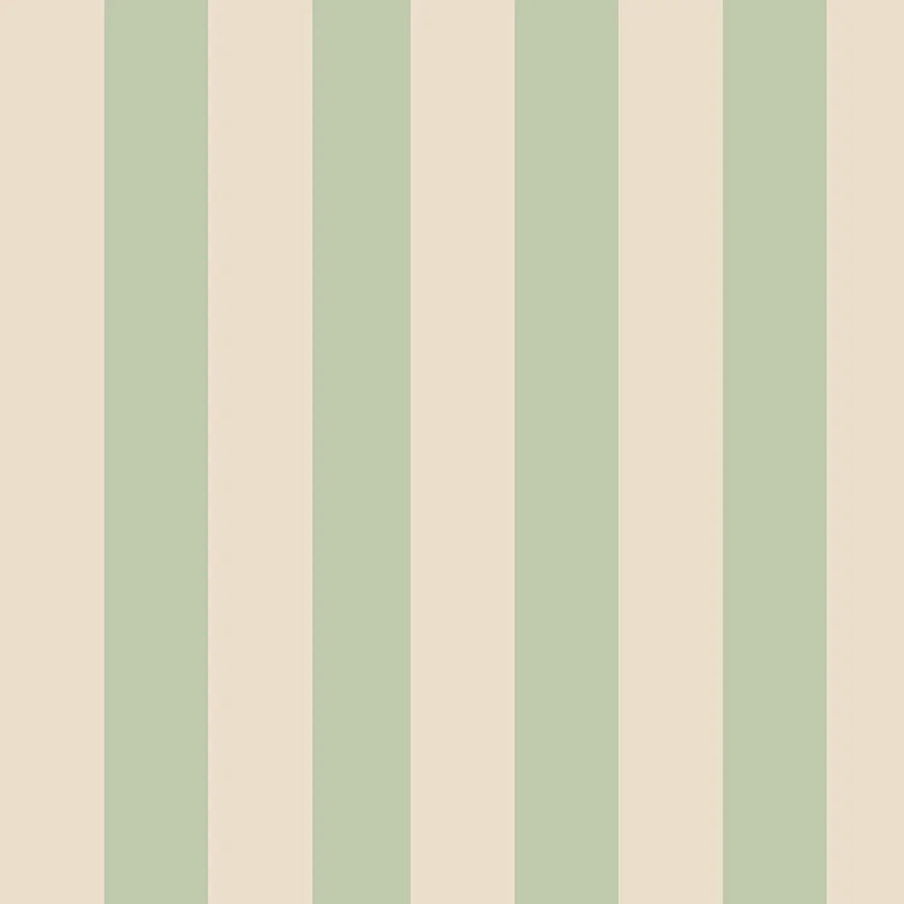 Papel pintado Gelati Pistacchio – papel pintado a rayas para habitación infantil en verde pistacho