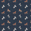 donkerblauw paarden behang kinderkamer Dekornik Spanish Horses zonder rand
