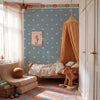 stoffig blauw sterren behang kinderkamer Dekornik Classy Stars Blue