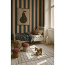 Behang Wide Stripes Royal Green and Pink – gestreept behang kinderkamer
