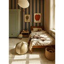 Behangstaal Dekornik - Wide stripes royal green and pink