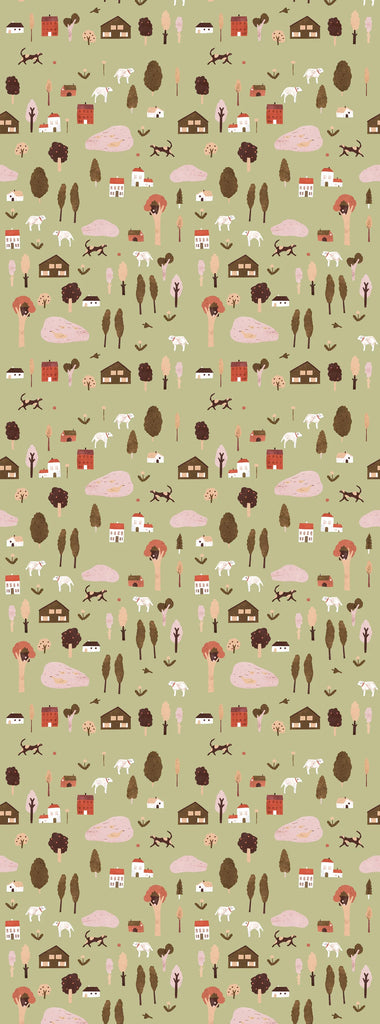  Wallpaper Sample Play at Slaep - Village Olive - Lotte Dirks 