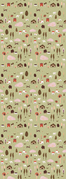 Wallpaper sample Meet Me at the Wall - Village Olive - Lotte Dirks