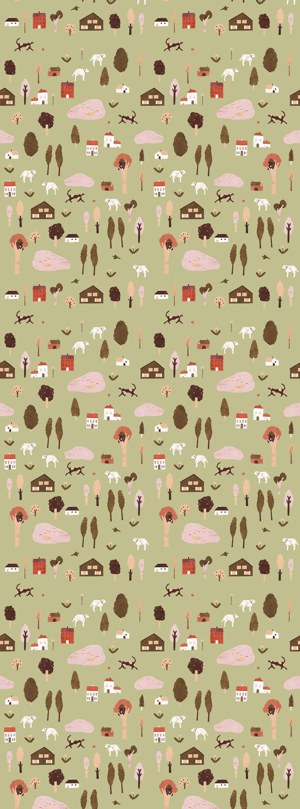 Wallpaper Play at Slaep - Village Olive - Lotte Dirks