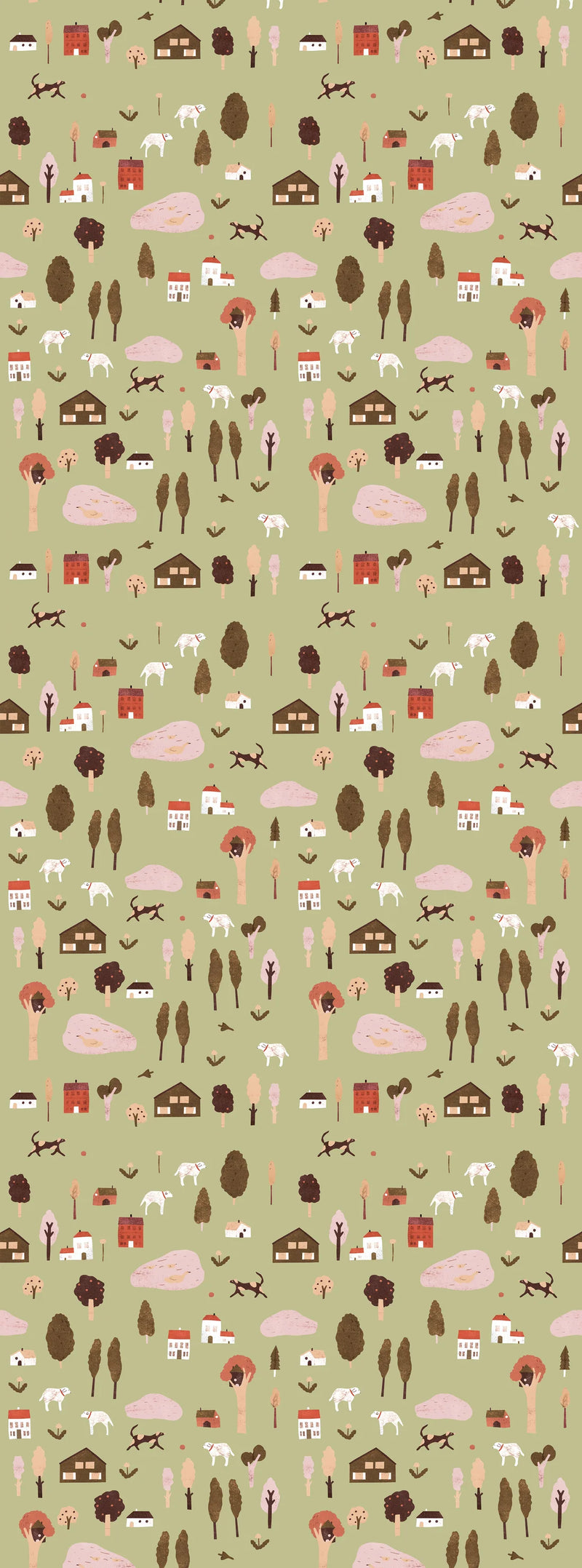  Wallpaper Sample Play at Slaep - Village Olive - Lotte Dirks 