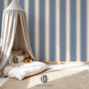 Wallpaper Double Striped - Blue