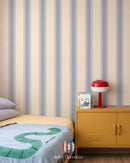 Wallpaper Double Striped - Ocean Blue