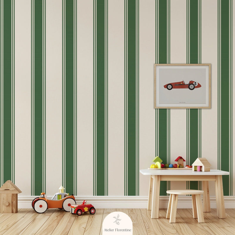 Wallpaper Atelier Florentine - Stripes Green