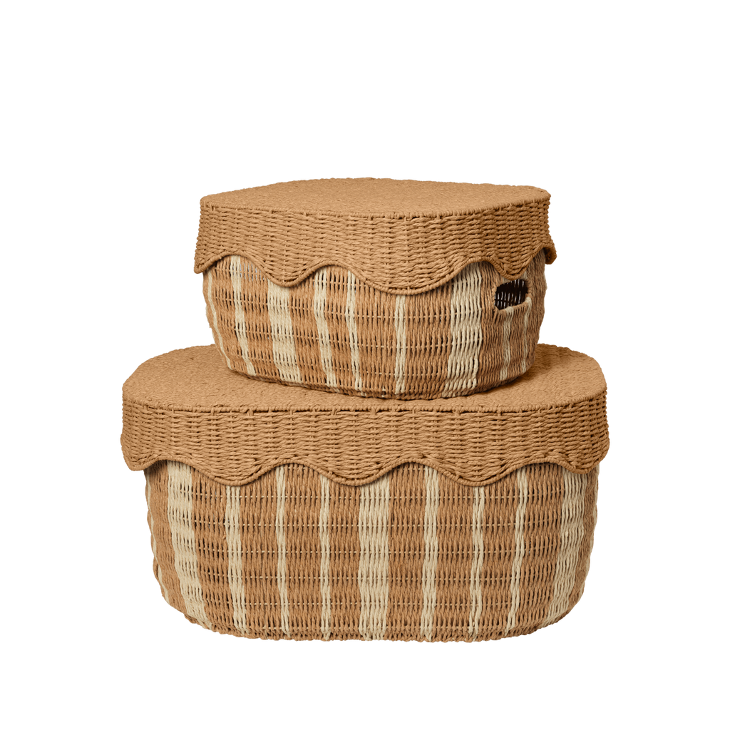 Ferm Living Rivan Aufbewahrungskörbe 2er-Set — Aufbewahrungskorb Kinderzimmer