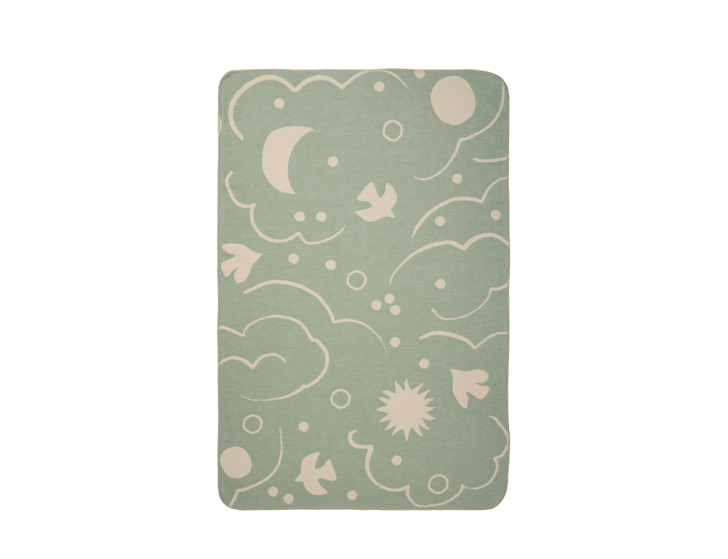 Ferm Living Skye Deken – Kinderdeken / Babykamer Plaid | Katoen Tea Green/Parchment