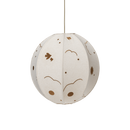 Ferm Living Skye lampenkap naturel met geborduurde wolken en vogels als hanglamp
