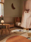 Ferm Living Skye Tufted Rug 80x120 – Wool Children's Room Rug | Stars & Moon Design Parchment