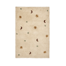 Ferm Living Skye Tufted Rug 80x120 – Wool Children's Room Rug | Stars & Moon Design Parchment