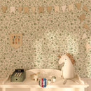 Atelier Florentine Papel pintado Flowerpower verde – Papel pintado infantil de flores