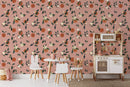 Wallpaper Oranges for kids and nurseries, nursery wallpaper for girls pink fruit