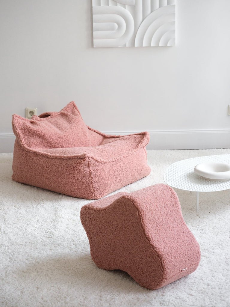  Wigiwama - Guava Pink Teddy Cloud Pouf 