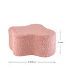 Wigiwama - Guave Pink Teddy Wolk Poef