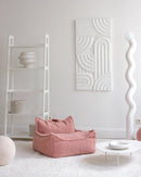 Wigiwama guave peddy rose - chaise de sac de haricot