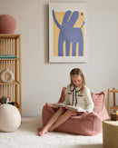 Wigiwama guave peddy rose - chaise de sac de haricot