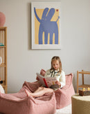 Wigiwama guave peddy rose - chaise de sac de haricot